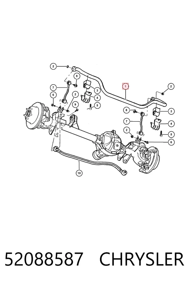 Передний стабилизатор 52088587 Chrysler