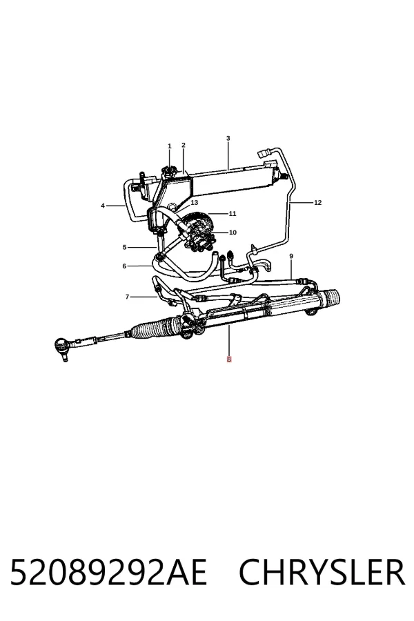 Рулевая рейка 52089292AE Chrysler