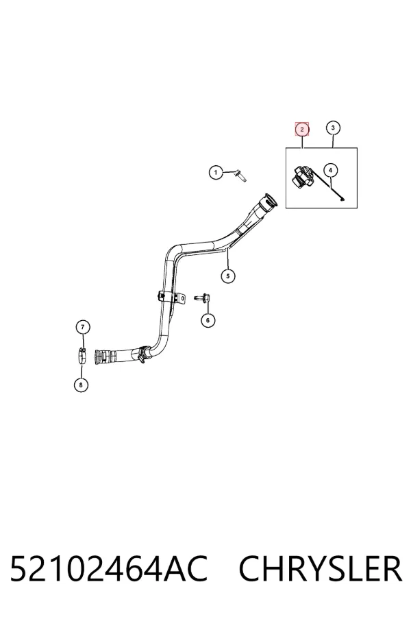 Крышка бензобака 52102464AC Chrysler