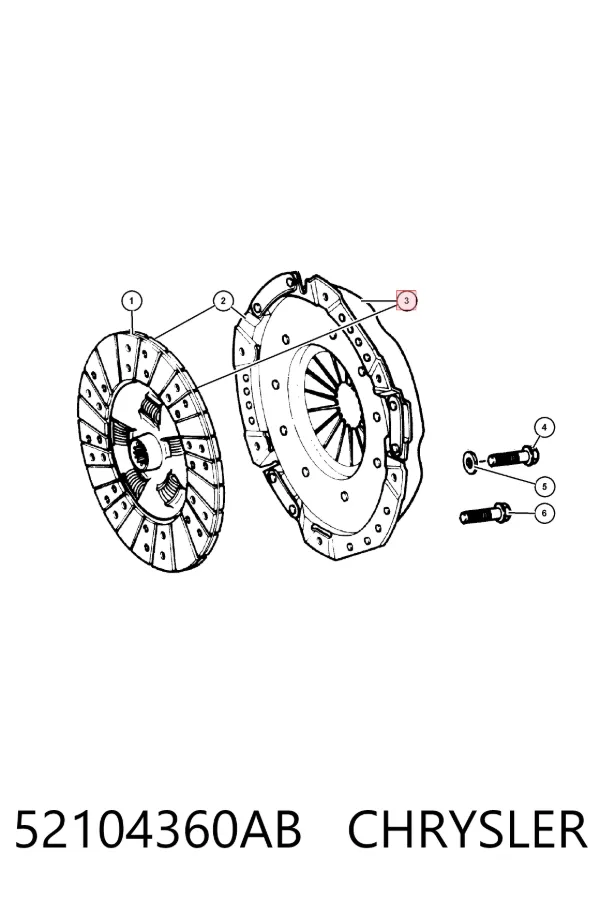 Сцепление 52104360AB Chrysler