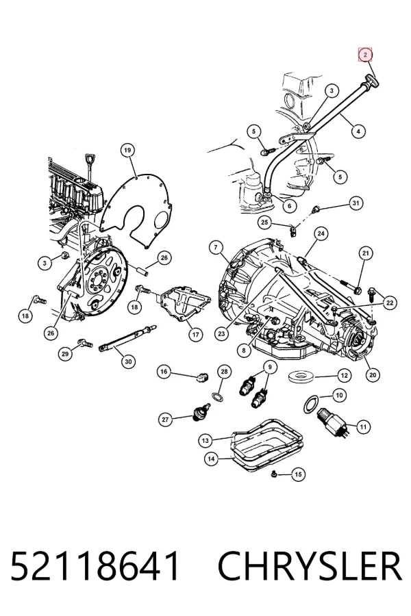 Щуп уровня масла в АКПП 52118641 Chrysler