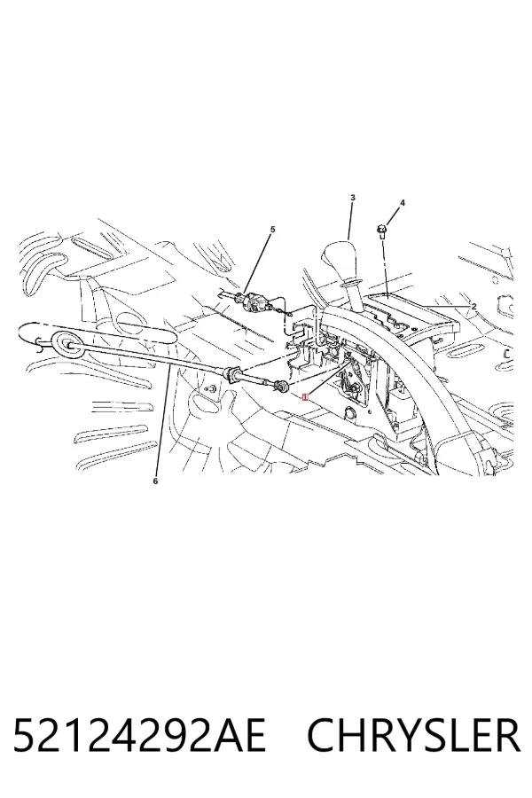 Кулиса переключения передач 52124292AE Chrysler
