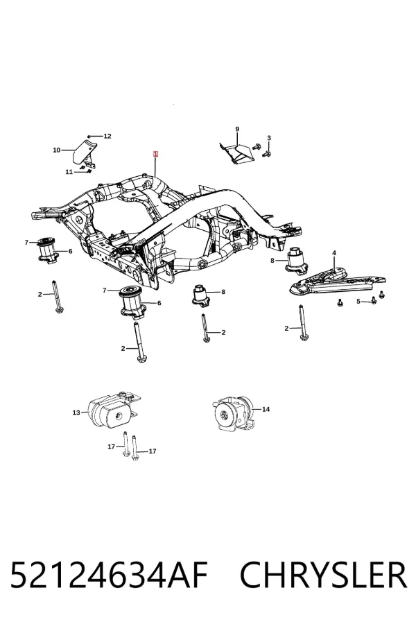 Подрамник передний 52124634AF Chrysler