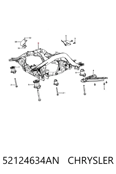 Балка передней подвески (подрамник) CHRYSLER 52124634AN