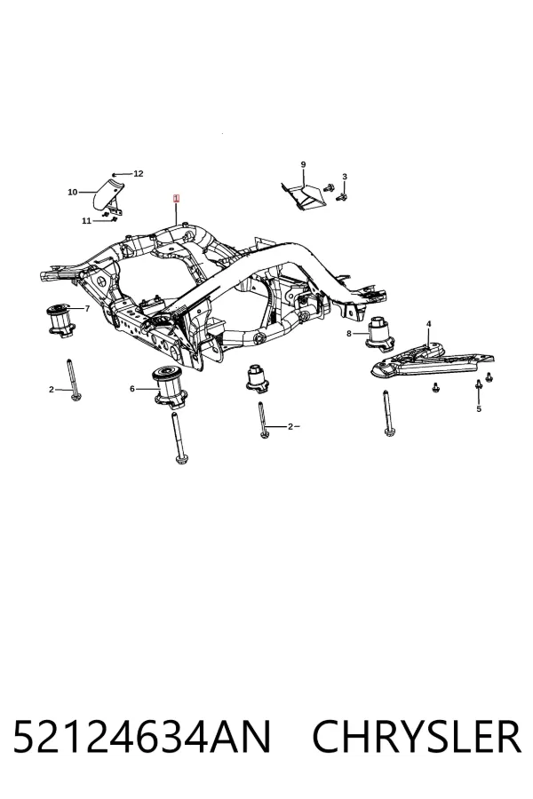 Подрамник передний 52124634AN Chrysler