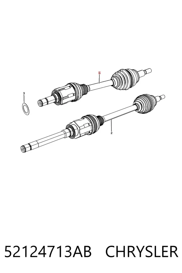Левая полуось 52124713AB Chrysler