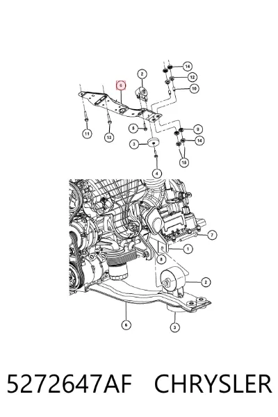 Балка передней подвески (подрамник) CHRYSLER 5272647AF