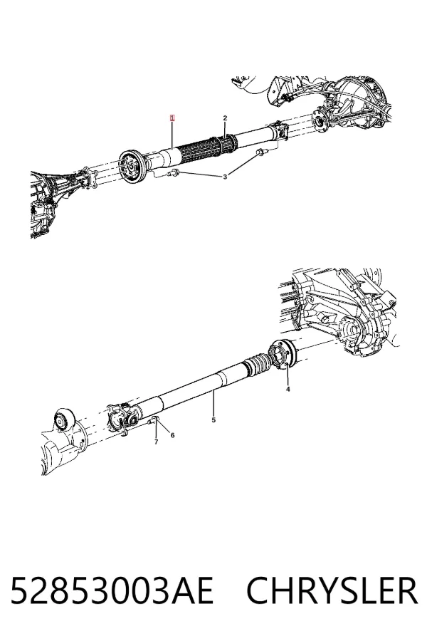 Кардан задний 52853003AE Chrysler