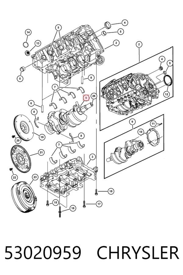 Коленвал 53020959 Chrysler