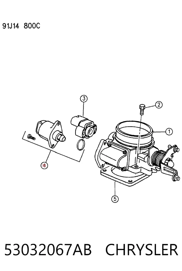 Регулятор холостого хода 53032067AB Chrysler