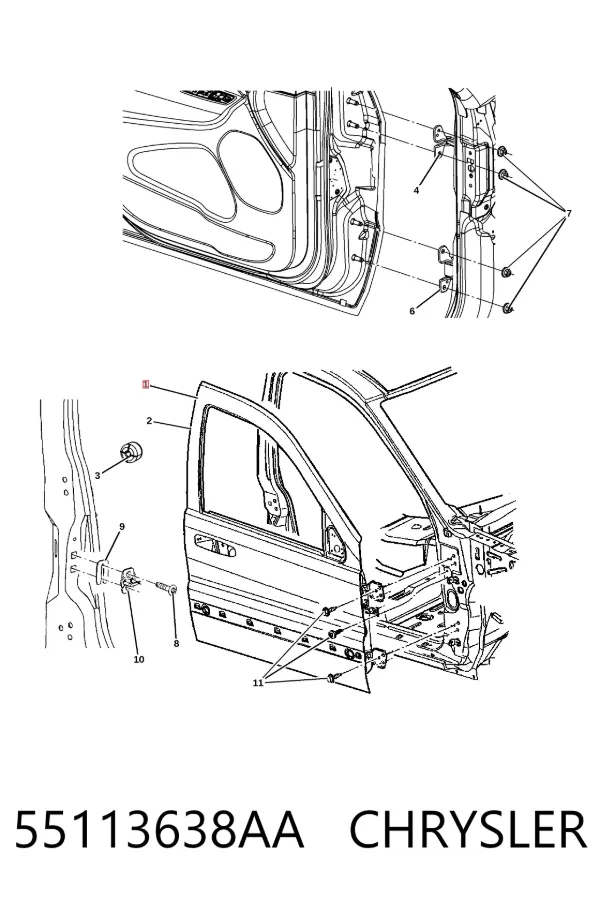 Дверь передняя правая K68274938AB Fiat/Alfa/Lancia