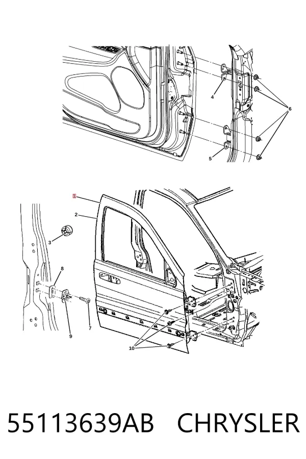 Дверь передняя левая Jeep Grand Cherokee IV