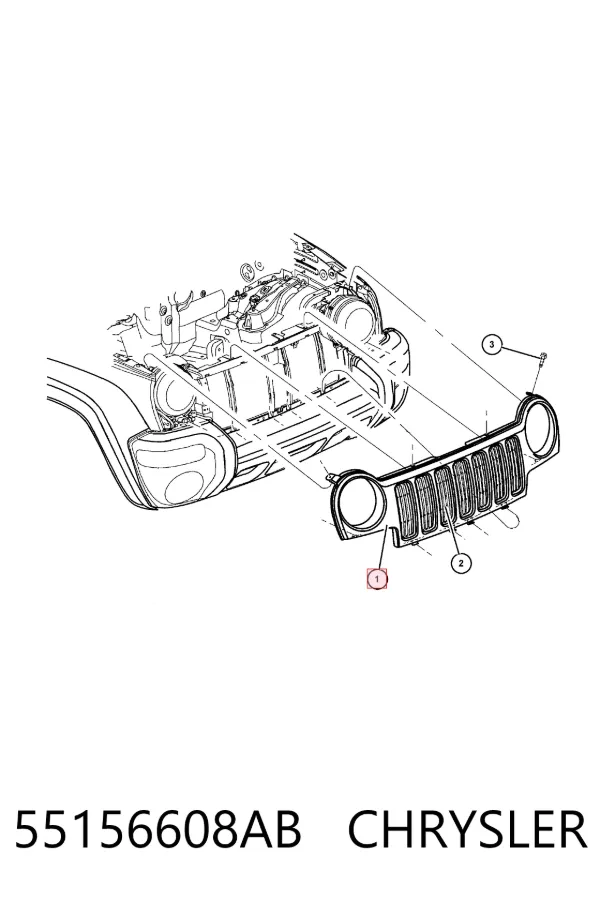 Решетка радиатора 55156608AB Chrysler