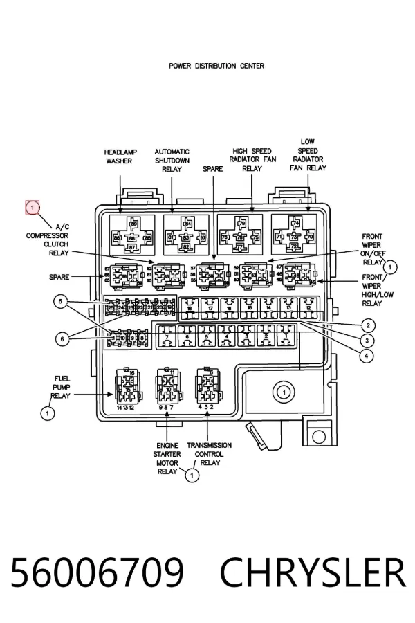 Реле дворников 56006709 Chrysler