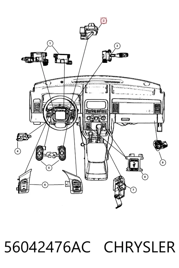 Замок зажигания 56042476AC Chrysler