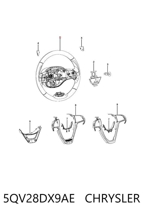 Руль 5QV28DX9AE Chrysler
