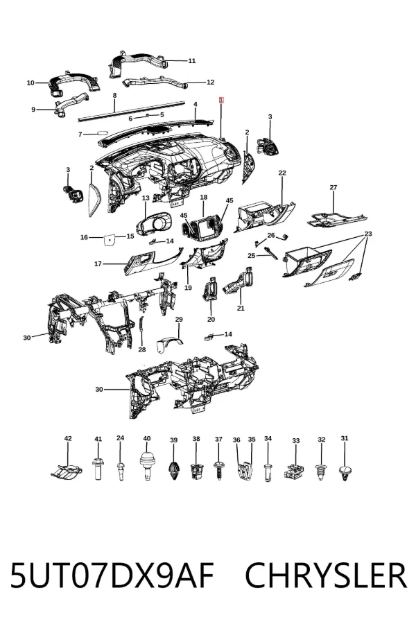 Торпедо 5UT07DX9AF Chrysler