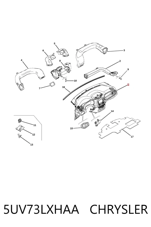 Торпедо 5UV73LXHAA Chrysler