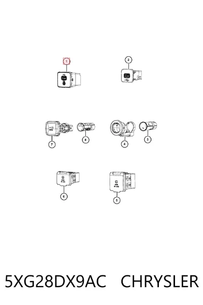 USB-разветвитель CHRYSLER 5XG28DX9AC