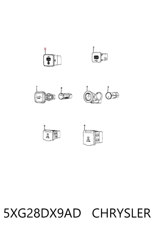 USB-разветвитель 5XG28DX9AD Chrysler