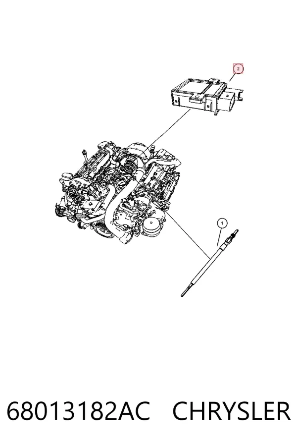 Реле свечей накала 68013182AC Chrysler