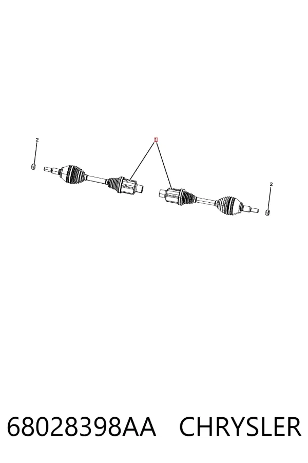 Полуось передняя K68259567AA Fiat/Alfa/Lancia