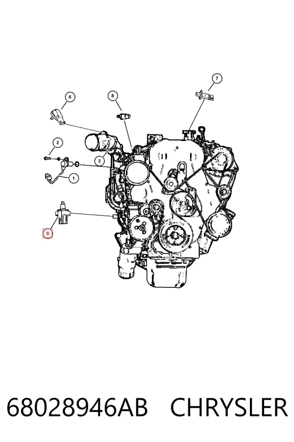 Датчик давления масла 68028946AB Chrysler