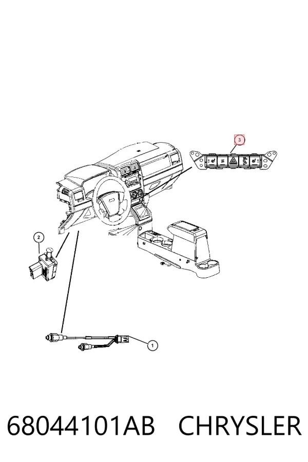 Кнопка аварийки 68044101AB Chrysler
