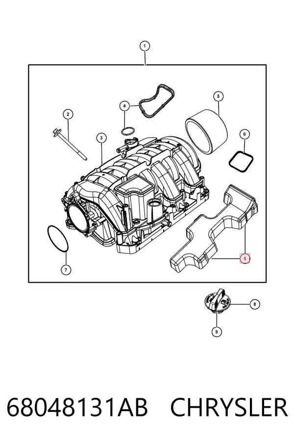 Впускной коллектор 68048131AB Chrysler
