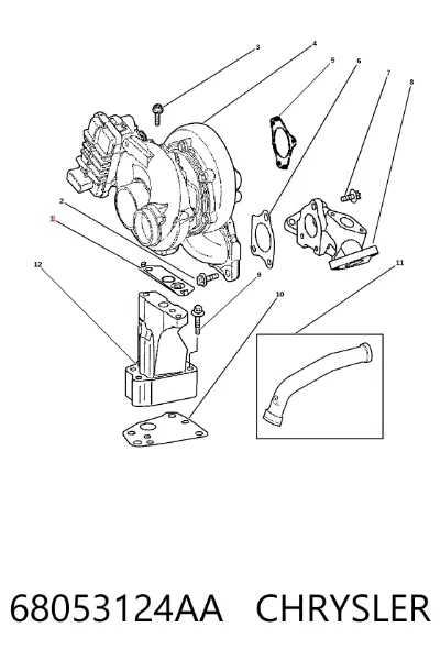 Прокладка компрессора CHRYSLER 68053124AA