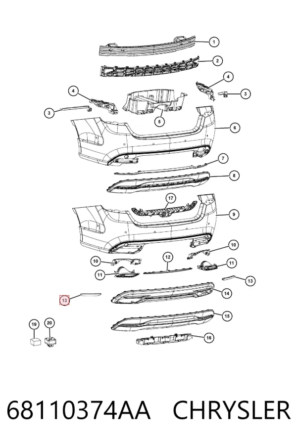 Поворотник правый 68110374AA Chrysler