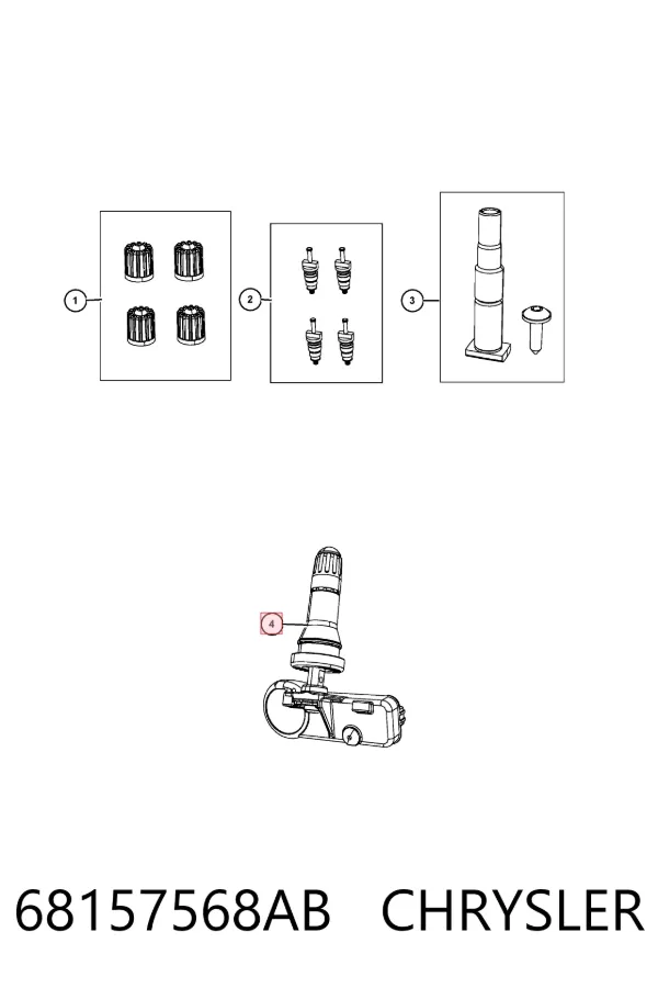 Датчик давления в шинах 68157568AB Chrysler