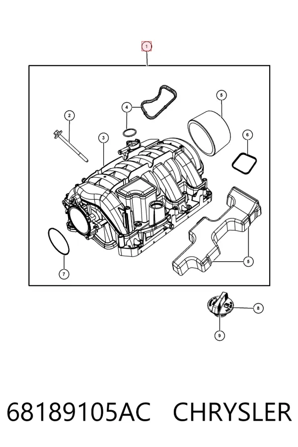 Впускной коллектор 68189105AC Chrysler