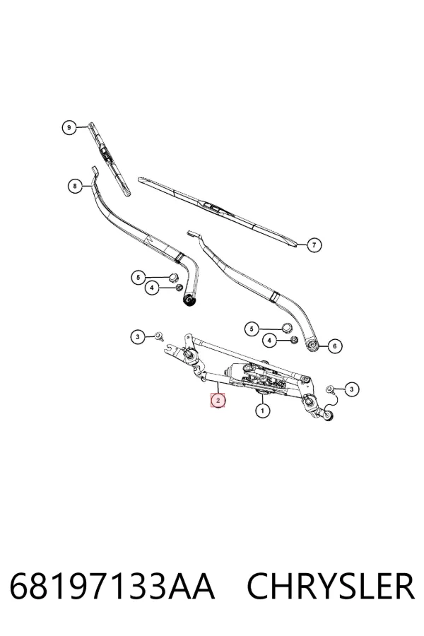 Трапеция дворников Jeep Cherokee KL