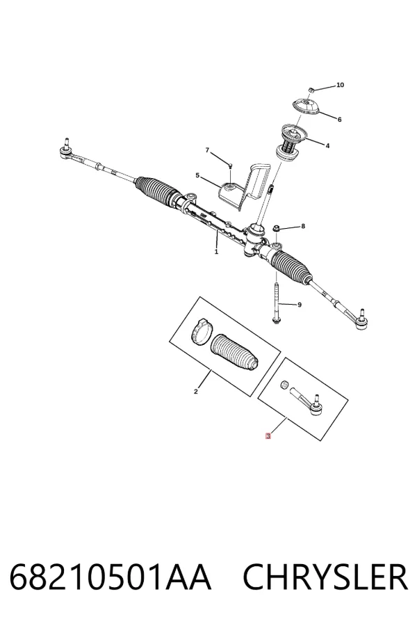 Рулевой наконечник 68210501AA Chrysler