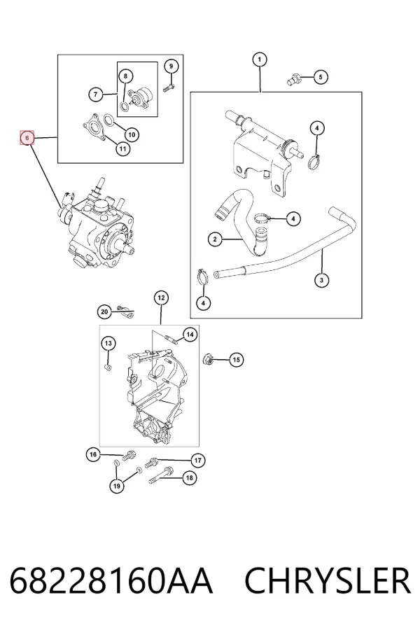 ТНВД 68228160AA Chrysler