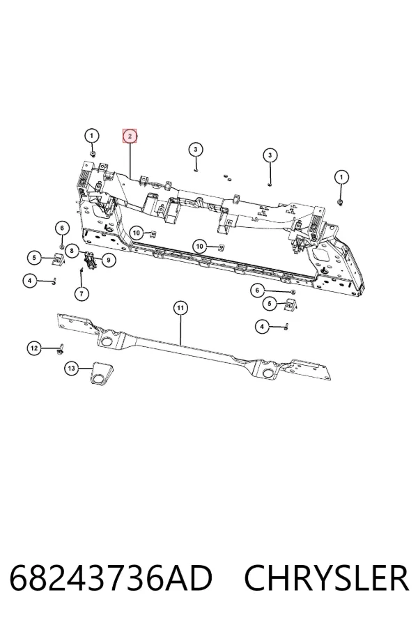Рамка радиатора 68243736AD Chrysler