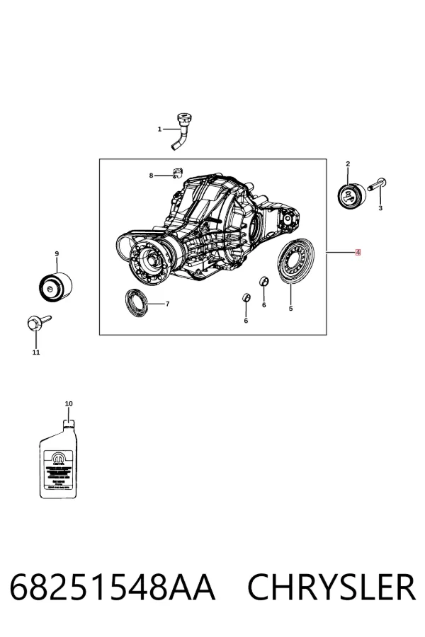 Задний редуктор 68251548AA Chrysler