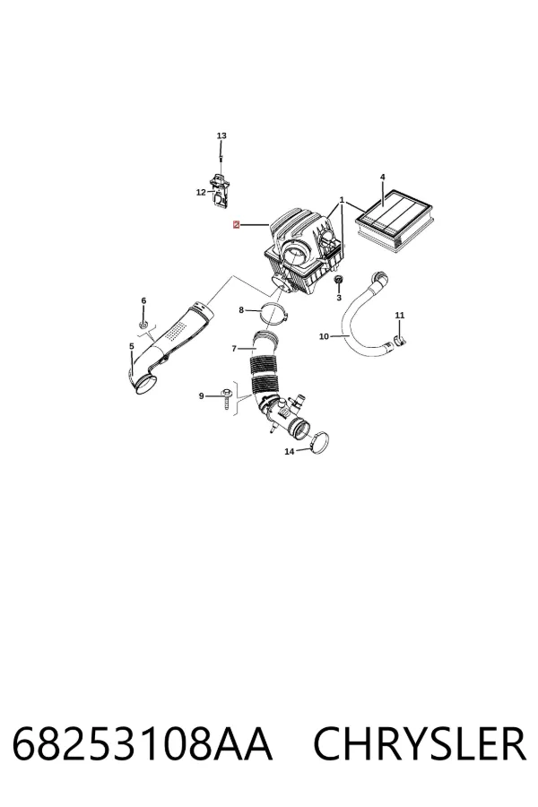 Корпус фильтра 68253108AA Chrysler