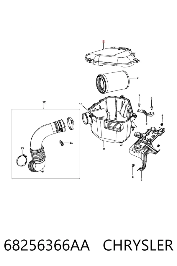 Корпус фильтра 68256366AA Chrysler