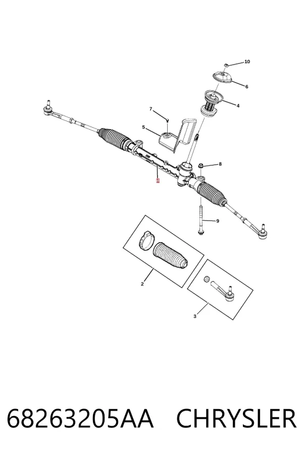 Рулевая рейка 68263205AA Chrysler