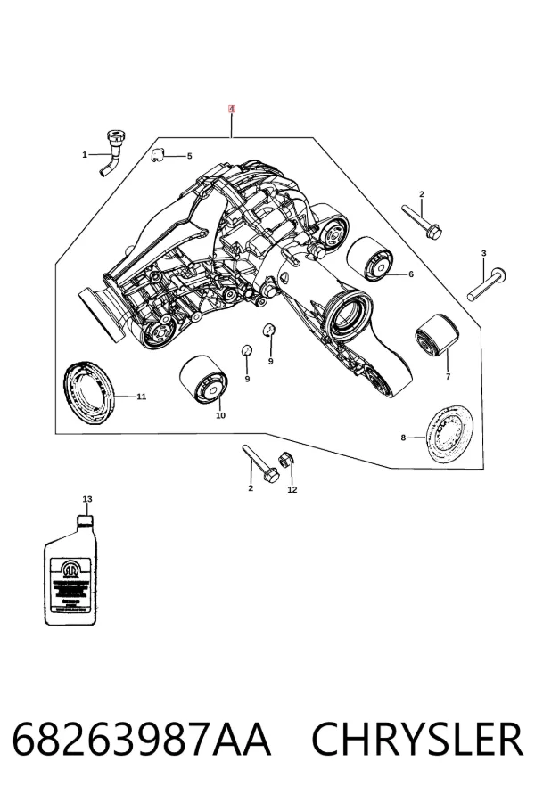 Передний редуктор 68263987AA Chrysler