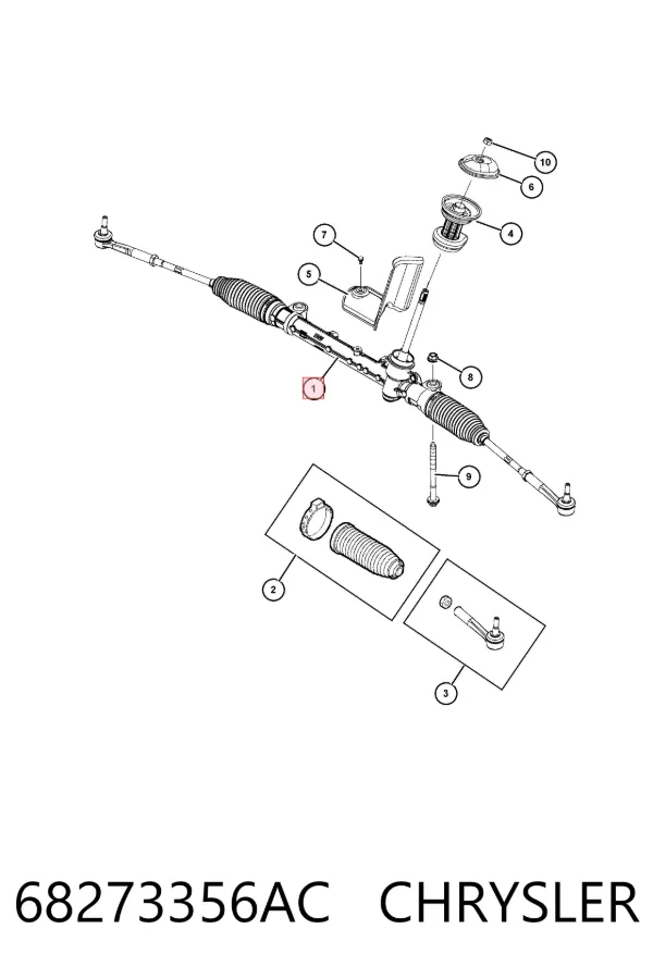 Рулевая рейка 68273356AC Chrysler