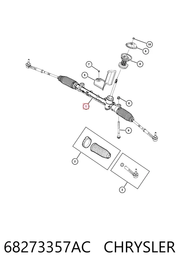 Рулевая рейка 68273357AC Chrysler