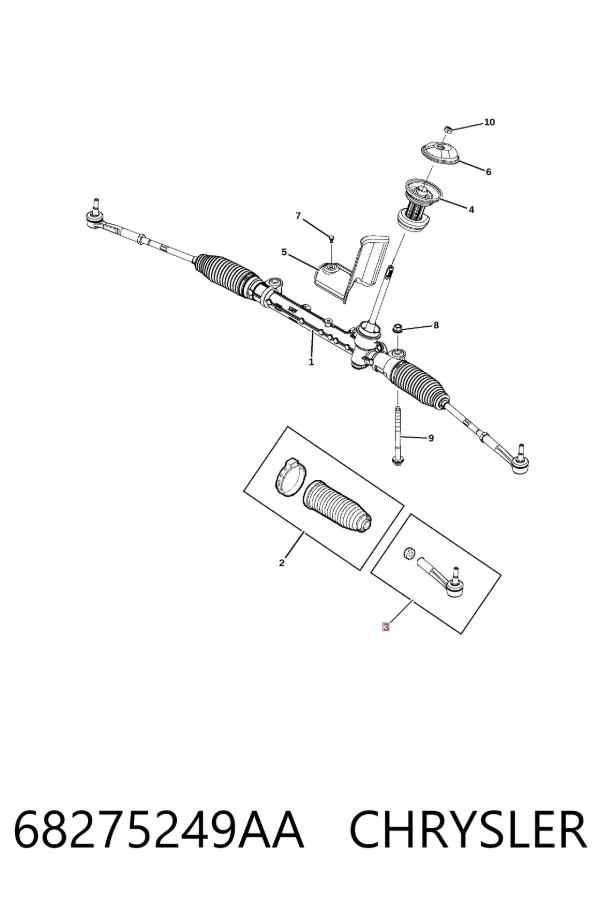 Рулевой наконечник 68275249AA Chrysler