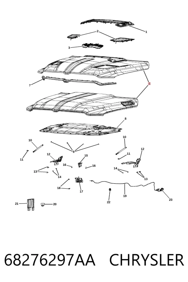 Капот 68276297AA Chrysler