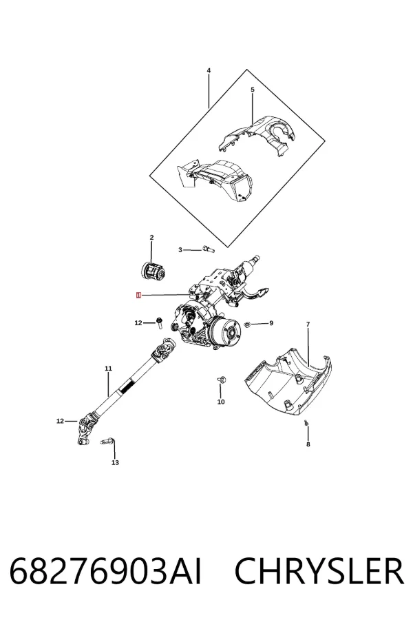 Рулевая колонка 68276903AI Chrysler