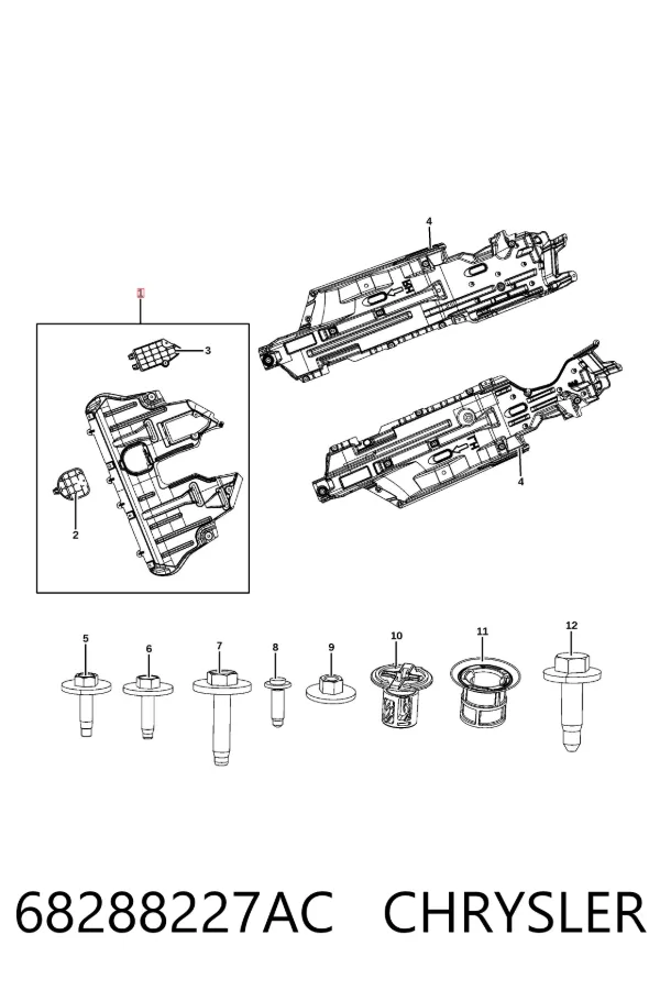 Защита двигателя 68288227AC Chrysler