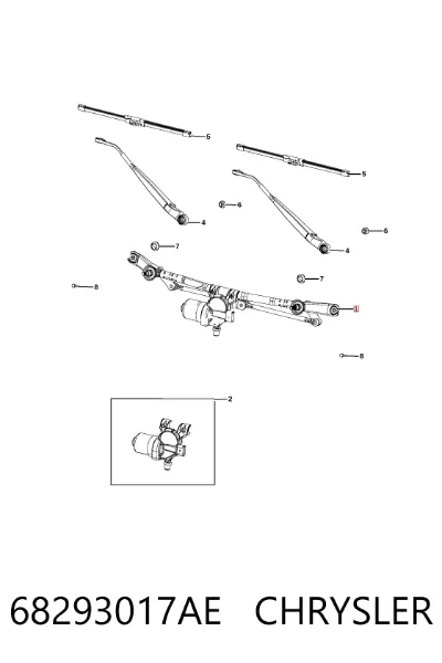 Трапеция рулевая, в сборе CHRYSLER 68293017AE
