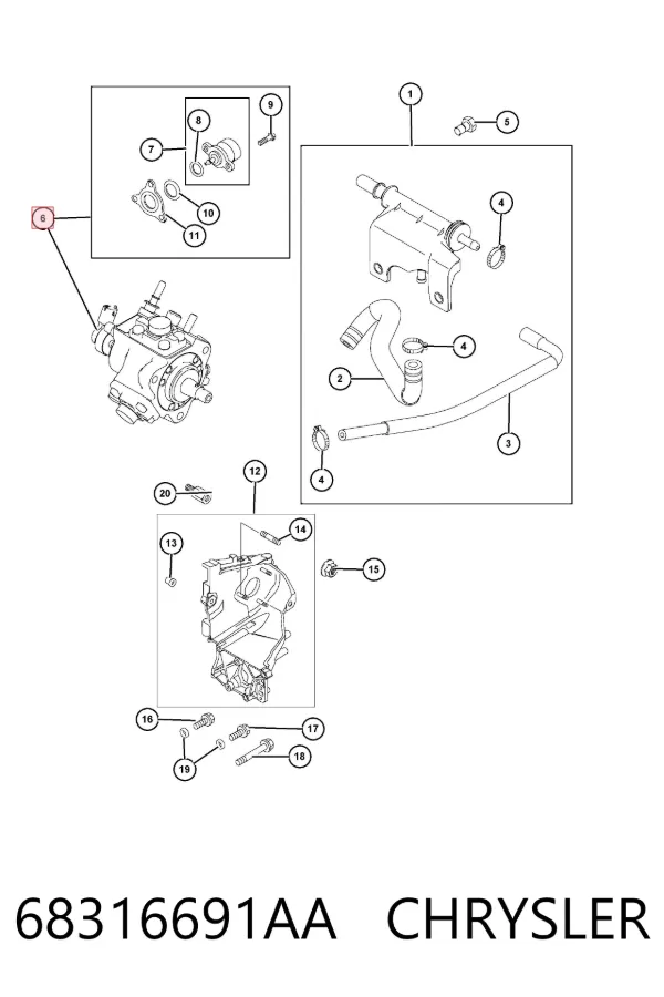 ТНВД 68316691AA Chrysler